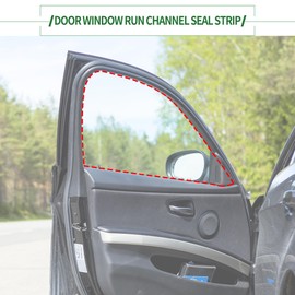 Motoforti Door Window Run Channel Seal, Weatherstrip Glassrun Channel Seal Strip, for Honda Civic 2006-2011, Rubber, Rear Right, No.72735SNLT02, Black, 1 Pc