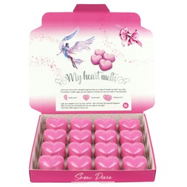 Snow Pixie Wax Melts: 16 x 5g Heart Shaped Wax Melts Scented in a Presentation Gift Box, Vegan & Pet Friendly, Cruelty Free, aka Ice Fairy