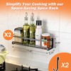 Bunoxea Spice Rack wall mounted 2 Pack, Space-Saving Spice Organizer