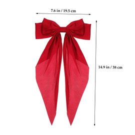 FRCOLOR 8 Pcs Large Hair Bows for Silky Ribbon Hair Clips Lightweight Durable for Women for Everyday Wear and Special Occasions