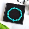 Cross Bracelet- Gemstone Bracelet with Turquoise Beads and Cross Pendant,