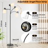 Coucrek Floor Lamp for Living Room, Adjustable Gooseneck Standing with