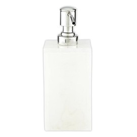 Santa Barbara Design Studio Soap Dispenser for Bathroom Pure Design Alabaster Bathroom Accessories, 7.25" Tall, White