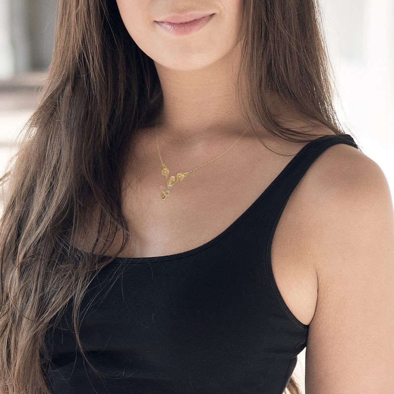 chelseachicNYC Pom Pom Cheerleader Necklace Gold Plated