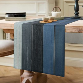 Table Runner Modern Living Room Table Runner Grey Autumn Table Runner Place Mats Table Runner Blue Grey Table Mats for Dining Table Party Wedding Table Runner Linen 40 x 140 cm Navy Blue Table Runner