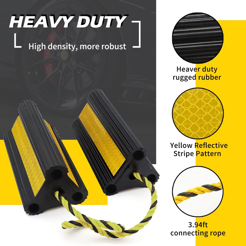 Vacallity Wheel Chocks for Travel Trailers, Sturdiness Heavy Duty Solid