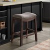 Williston Counter Height Stool, Dark Brown, Solid Rubberwood Frame with