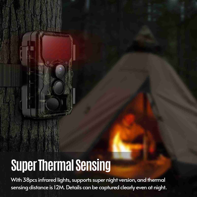 24MP Camera Night Vision Movement 1296P HD IP65 Water Resistant