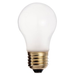 Satco S4880 130V Shatterproof Medium Base 25-Watt A15 Light Bulb, Frosted