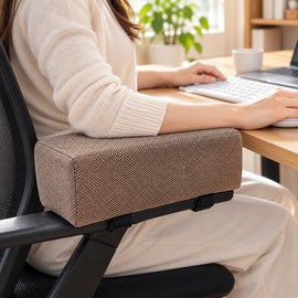 2 Pcs Office Chair Armrest Cushion for Elbow Support – Foam Padded Removable Cover for Comfortable Desk and Computer Use