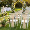 Jecery 16 Pcs Gold Chair Sashes, 6 x 108 in