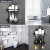 Gricol Corner Shower Basket, No Drilling Required, Aluminium with Hooks,