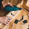 Pamtns Pack of 16 Adjustable Angle Connectors Black Angle Metal