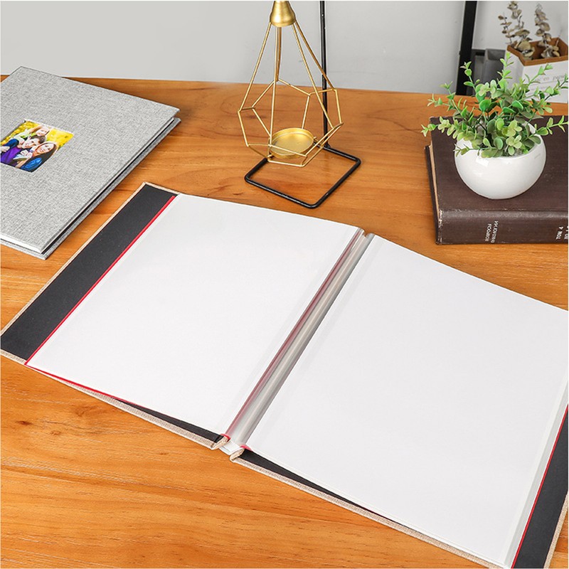 Linen Cover Photo Album Self Adhesive Laminated Photo Album with