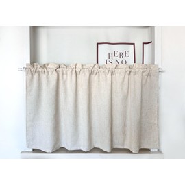 Daliena Net Curtains Opaque Short Window Curtain Privacy Bistro Curtain Linen Look Curtains Texture Kitchen Curtains Modern Curtains Store Plain (W x H 120 x 60 cm) Rod Pull 1 Piece