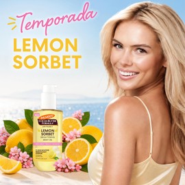 Palmer's Cocoa Butter Formula, Lemon Sorbet, Aceite Corporal Iluminador, Extracto de Limón, Vitamina C & Niacinamida, Humectación 72 Horas, Exquisito Aroma Dulce y Cítrico, Dermatológicamente Probado, 192ml
