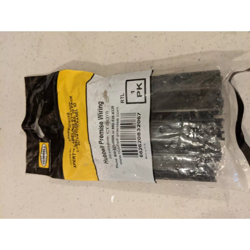 Hubbell Patch Panel Label Holders XPHPPID2U10, New in Original Package
