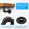 Pipe Shelf Brackets, eSynic 2Pcs Black Pipe Brackets Industrial Pipe