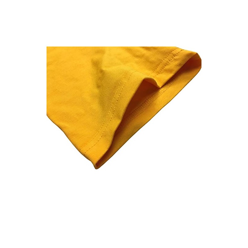 BLACKMYTH Women Graphic Cute T-Shirts Cotton Tops Yellow X-Large