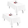 Lumaycens 2 Pack White Tablecloth 60X102Inch Table Cloths Rectangle White