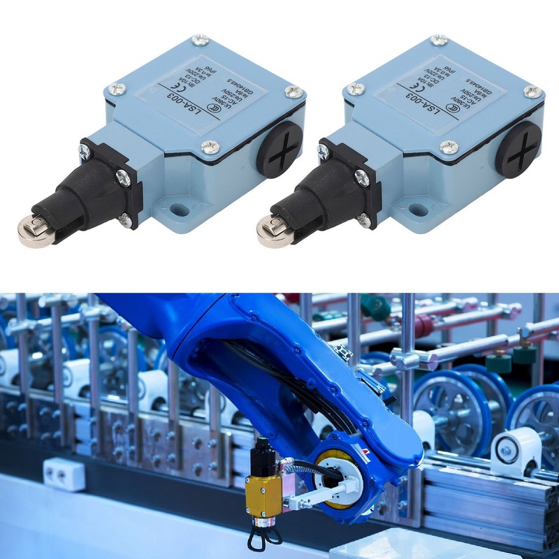 2Pcs Momentary Limit Switch Roller Plunger Micro Limit Travel Switch