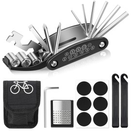 oumuik Bicycle Repair Kit Bicycle Accessories 16-in-1 Bicycle Tool, Multi-Tool Bicycle, Bicycle Repair Set Pocket Tool