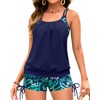 Holipick - Traje de baño tankini de dos piezas con