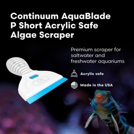 Continuum Aquatics Continuum Aquatics Continuum AquaBlade P - Short Fish Tank Algae Scraper, Acrylic Safe Scraper - Aquarium Cleaning Tools