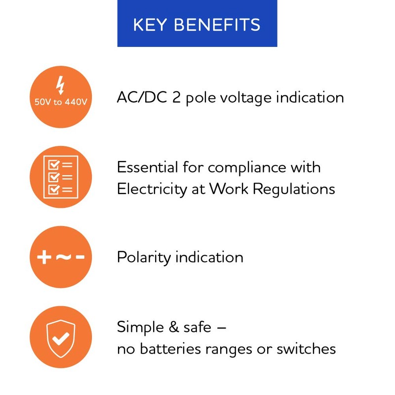 Martindale VI13800 Safety Voltage Indicator, Yellow