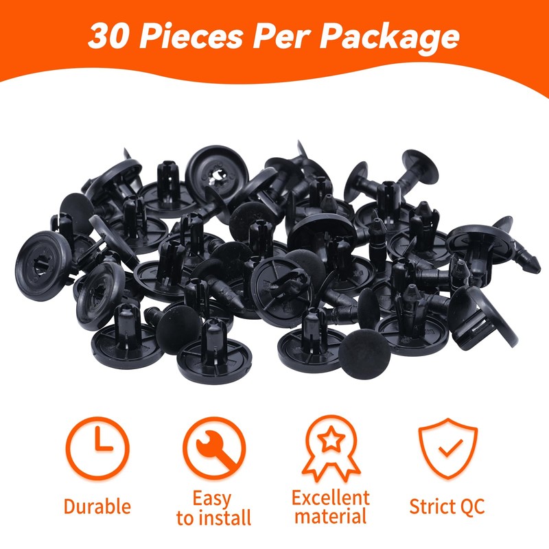 SECLUDE 30 PCS Engine Under Cover Push-Type Retainer Clips, Engine