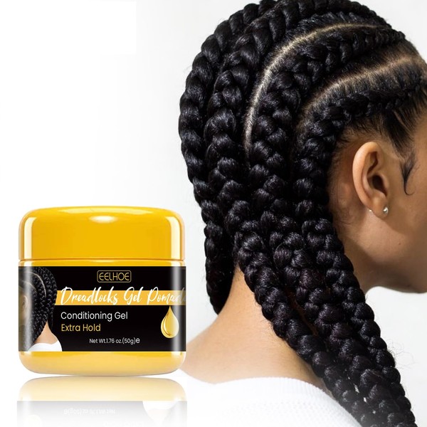 Joyeee Curl Styling Gel, 50 g Braid Twist Gel Edge Control Gel for Curly and Frizzy Hair, Strong Hold & No Residue, Tames Frizz & Edges, Ideal for Braiding, Twisting, Smooth Edges