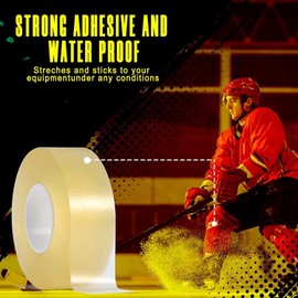 PRATYAHARA 6 Pack Clear Hockey Tape Multipurpose Tape Roll Shin Pad Sock Tape Roll Sports Gear 2.4cmx28M Hockey Sports Gifts