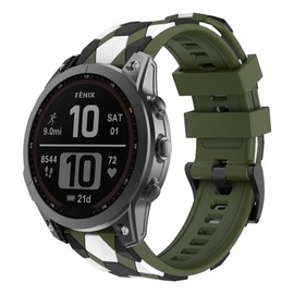 OVERSTEP Compatible with Fenix 5X Watch Band, 26mm QuickFit Quick Release Strap for Garmin Fenix 5X Plus/Fenix 6X/Fenix 6X Pro/Fenix 7X/Fenix 3/Descent MK1 Smartwatch, Army Green