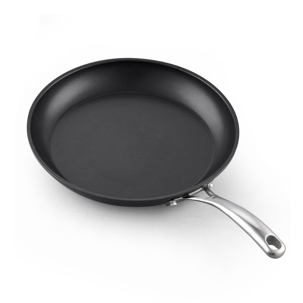 Cooks Standard Frying Omelet Pan, Classic Hard Anodized Nonstick 12-Inch/30cm Saute Skillet Egg Pan, Black