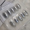 [Handmade nail tip] Silver magnetic - almond / [수제네일팁] 실버