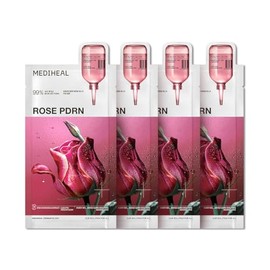 Medicheal Rosa PDRN Esencial Máscara de Hoja 10 piezas. 99% Pura Rosa Blanca PDRN y Ácido Hialurónico para hidratar, reafirmar y mejorar la barrera de