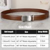 JASGOOD Men Leather Ratchet Belt with Adjustable Automatic Slide Buckle