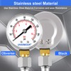 Uharbour Water Pressure Gauge 0-11bar / 160psi Dual Scale 3/4BSPT