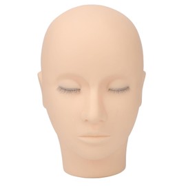 Cabeza de maniquí de Pestañas, Cabeza de Práctica de Maquillaje de Alta Simulación de Silicona Segura de 3 Capas para Entrenamiento de Masaje de Salón