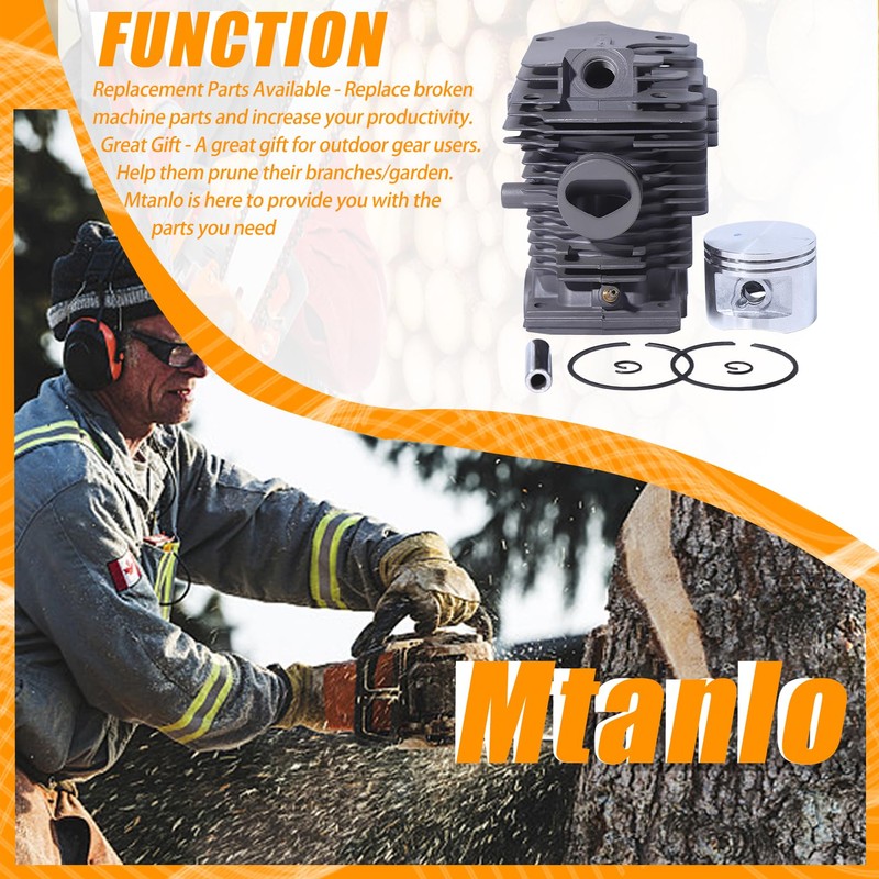 Mtanlo Cylinder Piston for Stihl MS270 MS280 MS280C Replacement 1141020