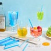 FoldTier 1000pcs 5 Inch Blue Cocktail Straws, 0.24" Wide Short