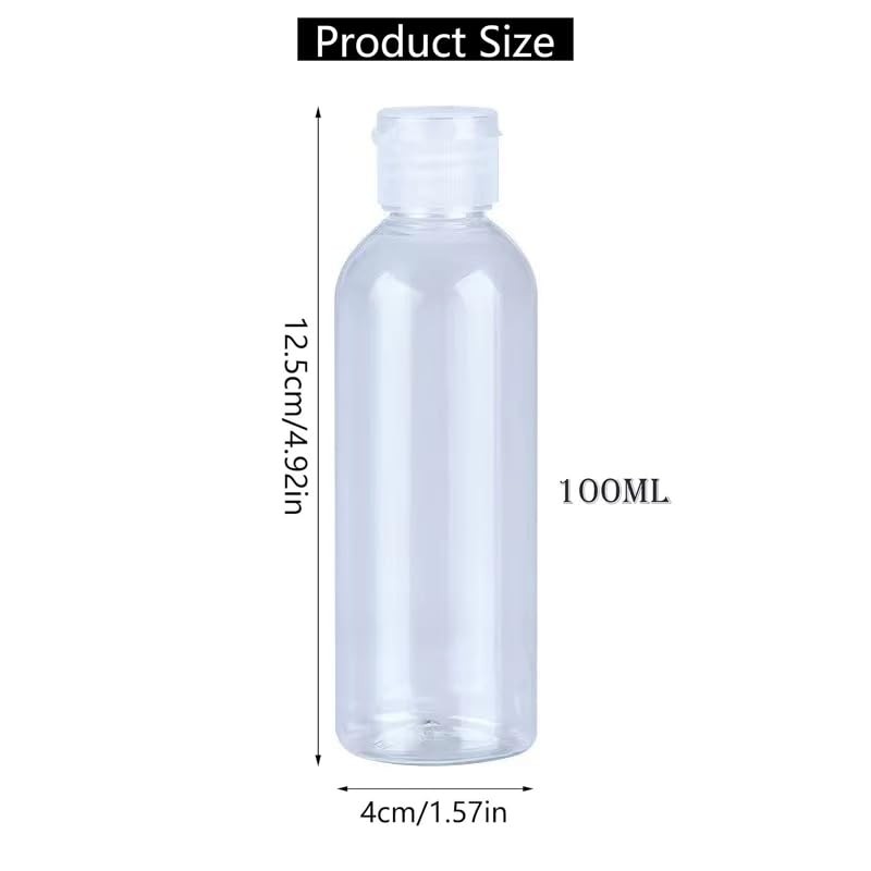 4 PC 100ml Empty Plastic Travel Bottles for Toiletries Leak