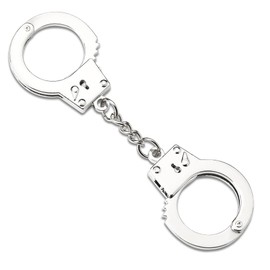 Mini Handcuff Key Chain for Couples - Birthday and Keychain for Women, Men, Friends - Fake Play Hand Cuffs Key Ring