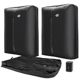 Luvan Professional Travel Vacuum Bags with Wireless Vacuum Pump, IP67 Reusable Vacuum Compression Bag, Ideal for Suitcases and Backpacks, Lightweight and Durable (2 Pieces + Pump)