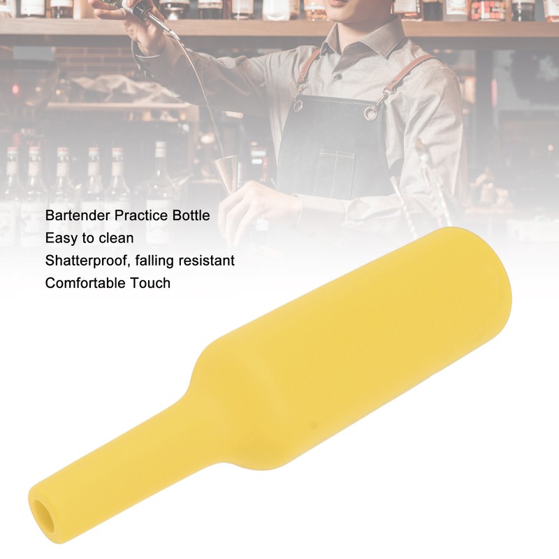 Bartender Practice Bottle Silicone Shatterproof Falling Resistant Soft Bartending Performance
