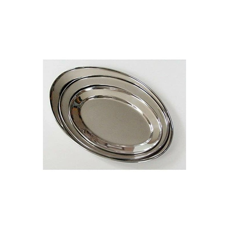 3 Pc. Stainless Steel Oval Serving Set 14 In, 16