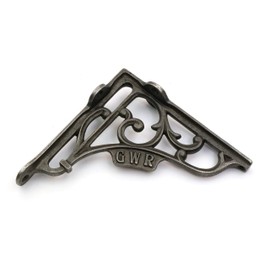 Pair of Shelf Brackets GWR Cast Antique Iron 125mm x 125mm / 5" x 5"