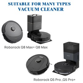Cigacoal Replacement Parts Kit for Roborock Q5 Pro Q5 Pro+(Plus) Q8 Max Q8 Max+(Plus) Robot Vacuum Cleaner Accessories-2 Main Roller Brush+4 Side Brush+4 HEPA Washable Filter+4 Mop+6 Dust Bag