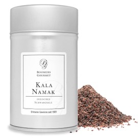 Boomers Gourmet - Kala Namak Salt, Natural Black Salt for Indian and Vegan Cuisine as Egg Replacement - Spice Jar 11.5 cm - 250 g