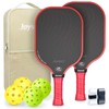 Toolzia Pickleball Paddle Set 2 Carbon Fiber Paddles with Balls